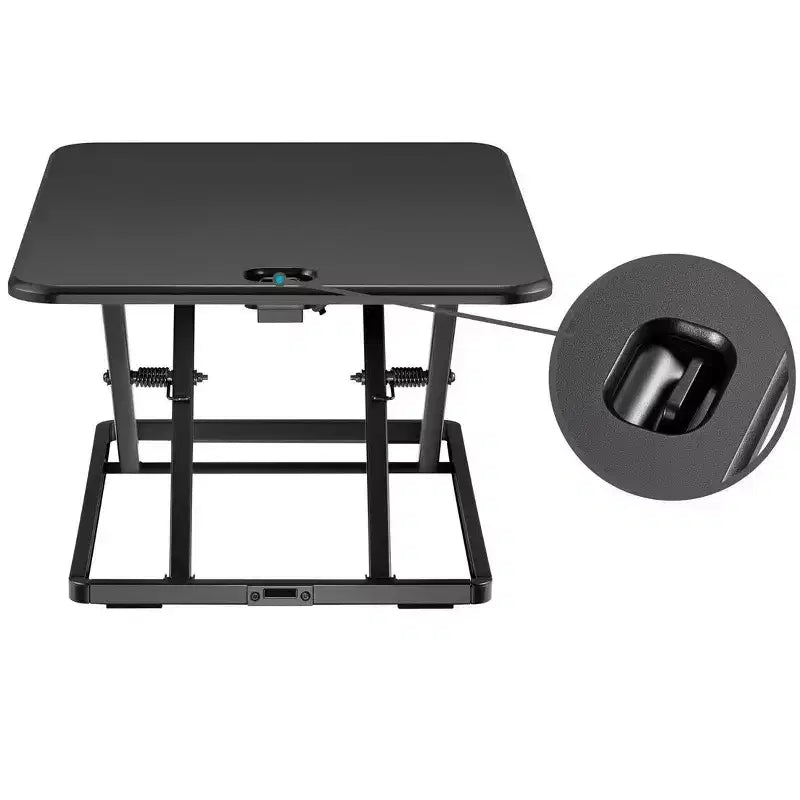 Monoprice Ultra-Delgado Soporte Elevador Compacto de Altura Ajustable para Escritorio Convertidor de Escritorio de 26 Pulgadas para Monitor o Portátil, Negro