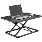Monoprice Ultra-Delgado Soporte Elevador Compacto de Altura Ajustable para Escritorio Convertidor de Escritorio de 26 Pulgadas para Monitor o Portátil, Negro