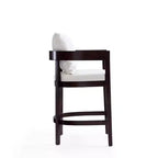 Juego de 2 taburetes de bar Ritz tapizados de madera de haya a altura de mostrador - Manhattan Comfort