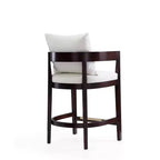 Juego de 2 taburetes de bar Ritz tapizados de madera de haya a altura de mostrador - Manhattan Comfort