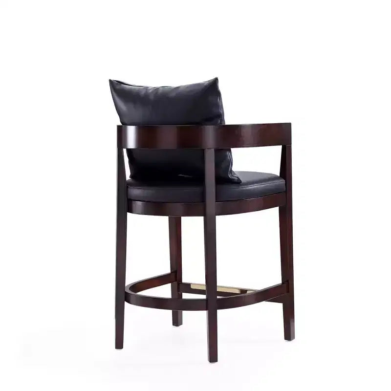 Juego de 2 taburetes de bar Ritz tapizados de madera de haya a altura de mostrador - Manhattan Comfort
