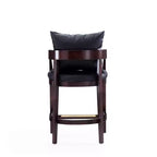 Juego de 2 taburetes de bar Ritz tapizados de madera de haya a altura de mostrador - Manhattan Comfort