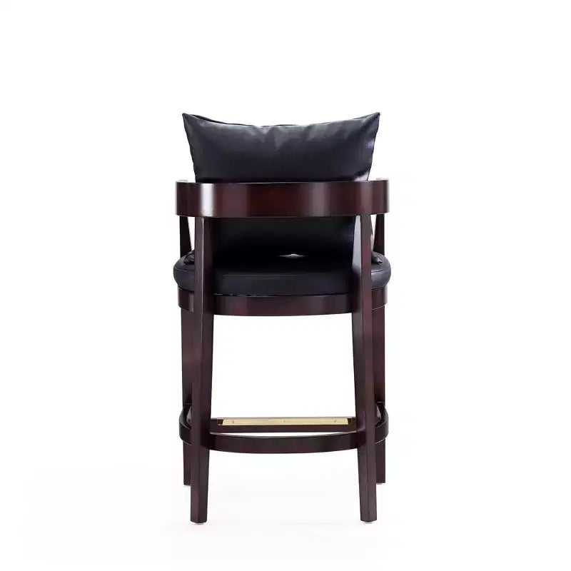 Juego de 2 taburetes de bar Ritz tapizados de madera de haya a altura de mostrador - Manhattan Comfort