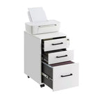 SONGMICS Office File Cabinet with Lock, Pre-Assembled Except Wheels and Handles, for A4