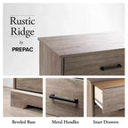 Cómoda de 5 cajones Prepac Rustic Ridge de 27.50 pulgadas de ancho