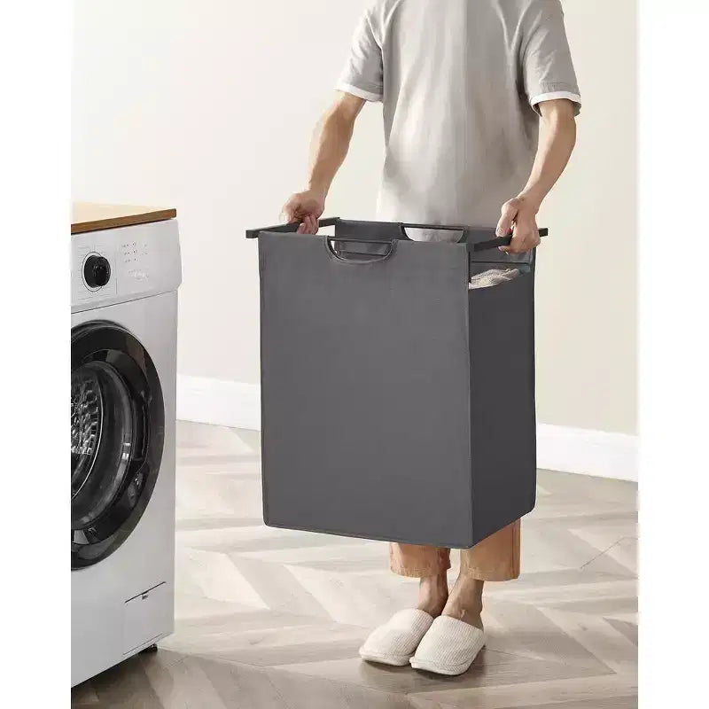 VASAGLE Cesto de Ropa, Cesto de Colada, Clasificador de Ropa con Bolsa Extraíble, 65L (17.2 Galones)